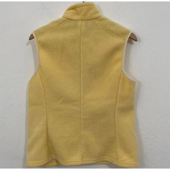 Patagonia Women's L Synchilla Yellow Full Zip Fleece Mock Neck Vest Sleeveless P - Picture 6 of 6